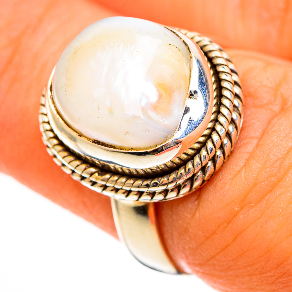 Mother Of Pearl Rings handcrafted by Anasilvercos - RING113392