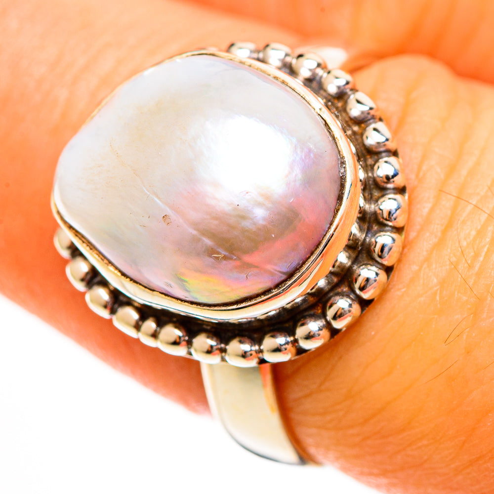 Mother Of Pearl Rings handcrafted by Anasilvercos - RING113393