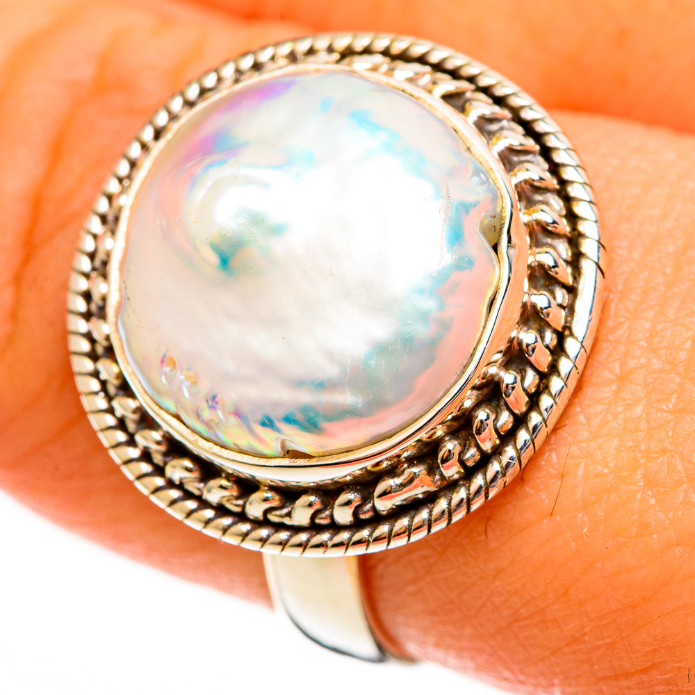 Mother Of Pearl Rings handcrafted by Anasilvercos - RING113394
