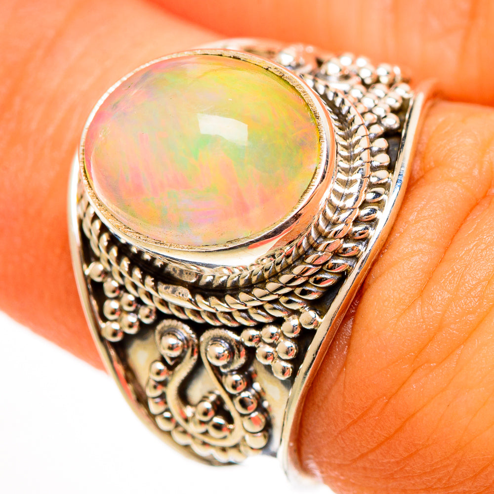 Ethiopian Opal Rings handcrafted by Anasilvercos - RING113398