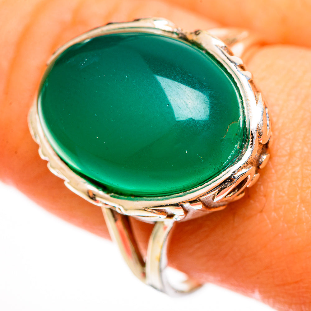 Green Onyx Rings handcrafted by Anasilvercos - RING113403