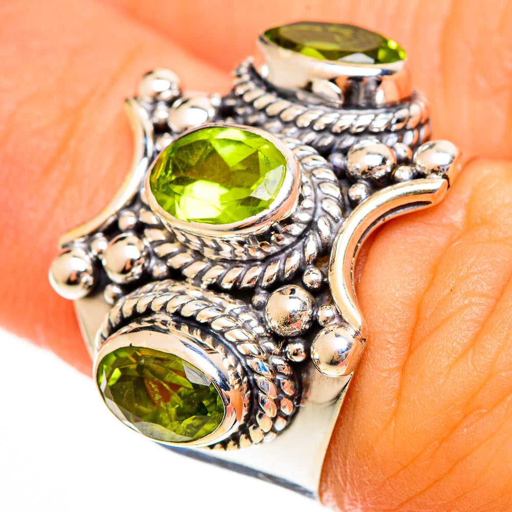 Peridot Rings handcrafted by Anasilvercos - RING113404