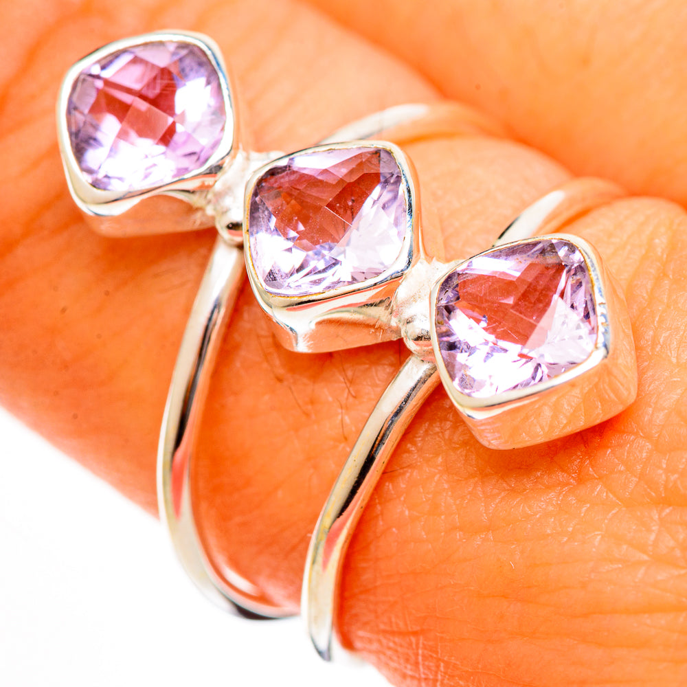 Kunzite Rings handcrafted by Anasilvercos - RING113413
