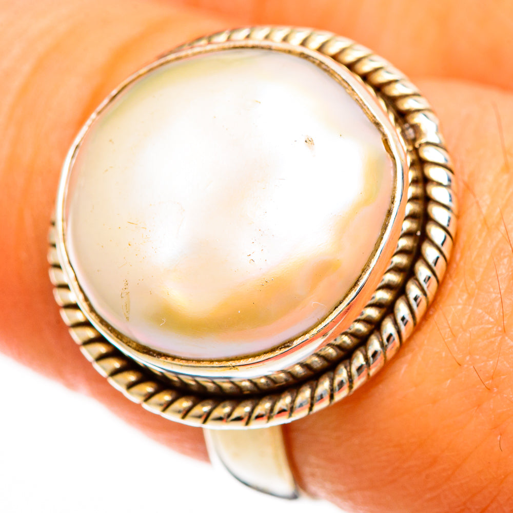Mother Of Pearl Rings handcrafted by Anasilvercos - RING113416
