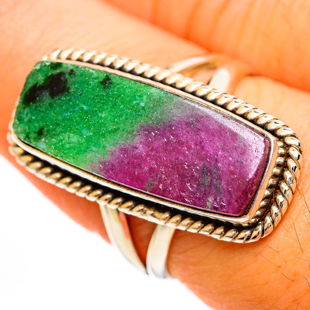 Ruby Zoisite Rings handcrafted by Anasilvercos - RING113420