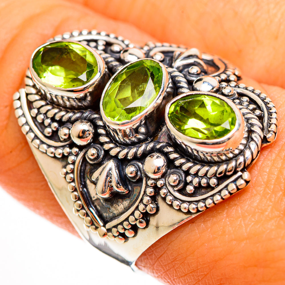 Peridot Rings handcrafted by Anasilvercos - RING113428