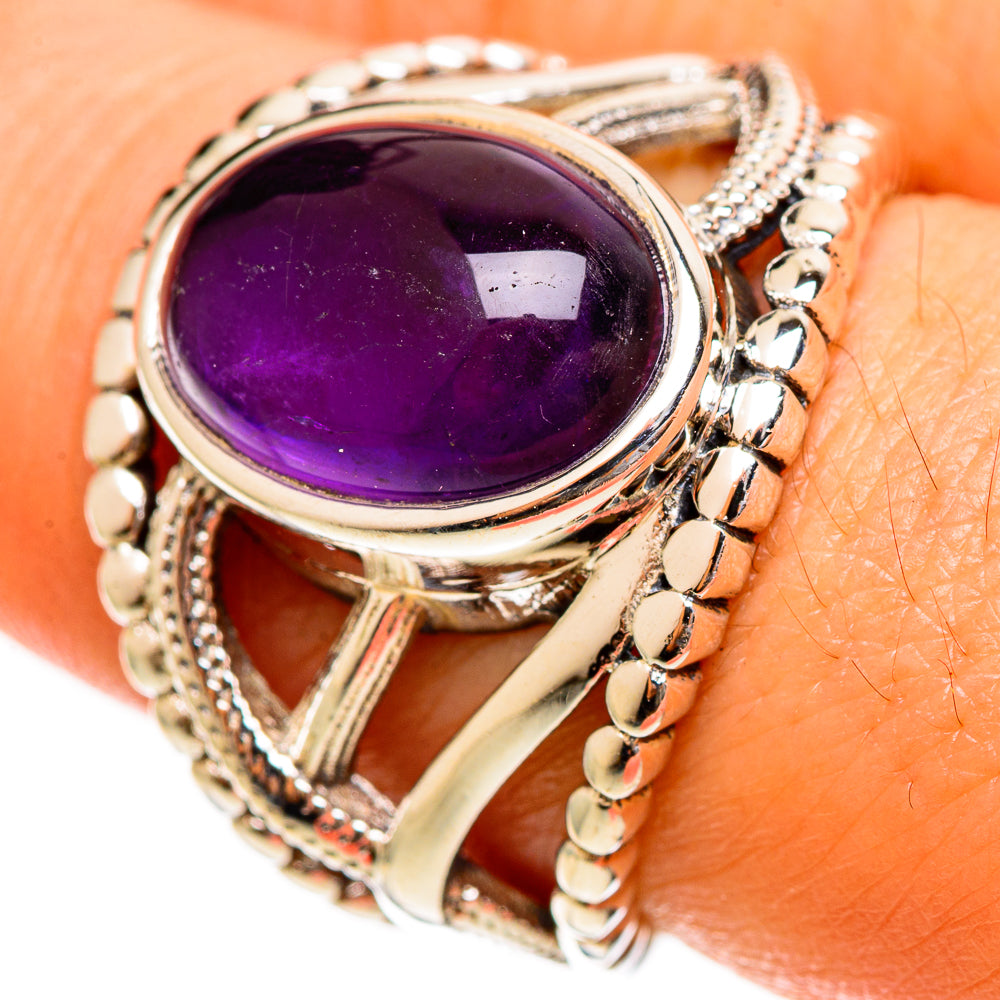 Amethyst Rings handcrafted by Anasilvercos - RING113437