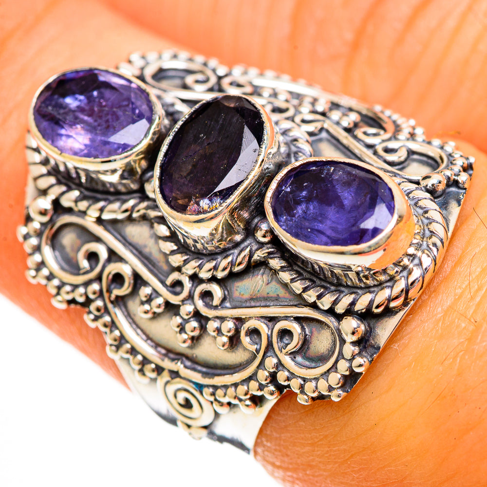 Violet Spinel Rings handcrafted by Anasilvercos - RING113438
