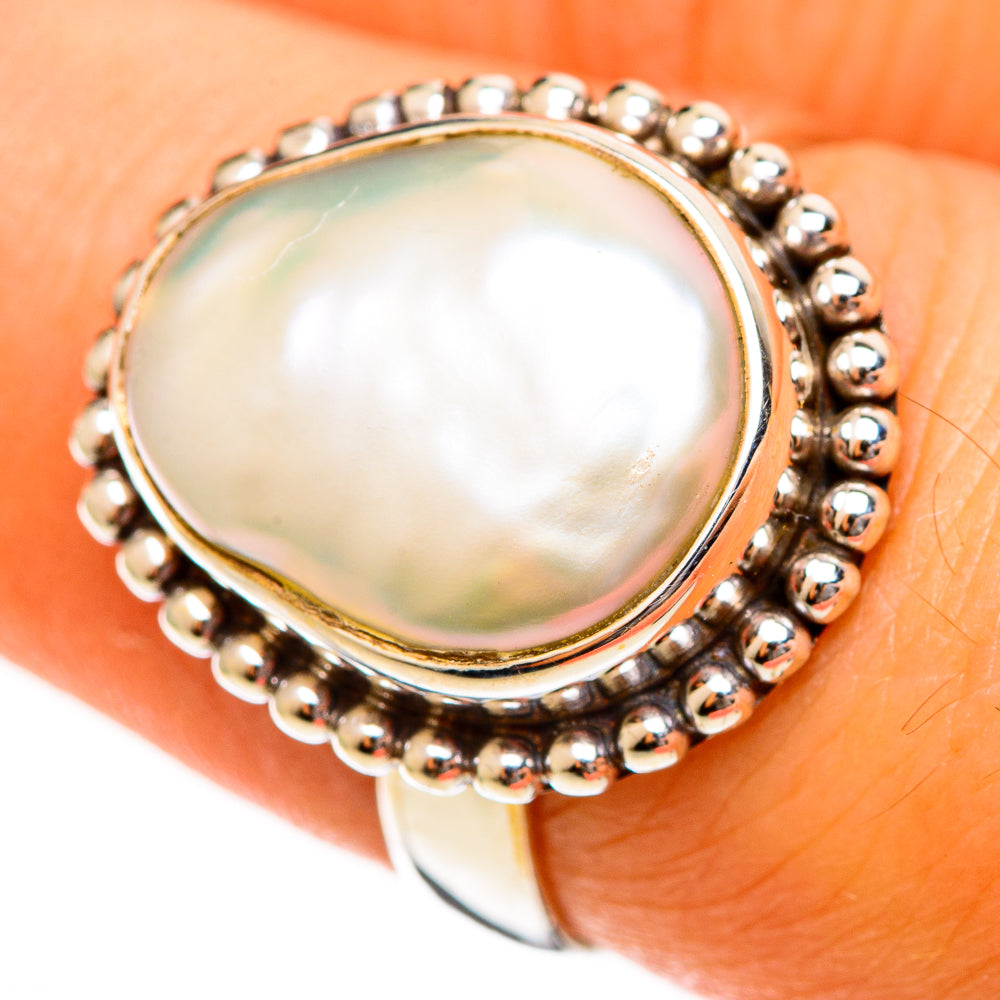 Mother Of Pearl Rings handcrafted by Anasilvercos - RING113457