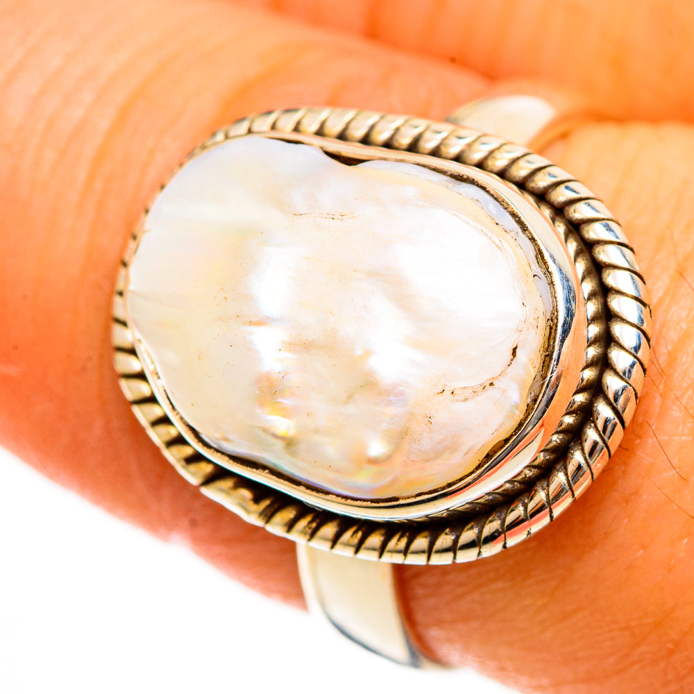 Mother Of Pearl Rings handcrafted by Anasilvercos - RING113458