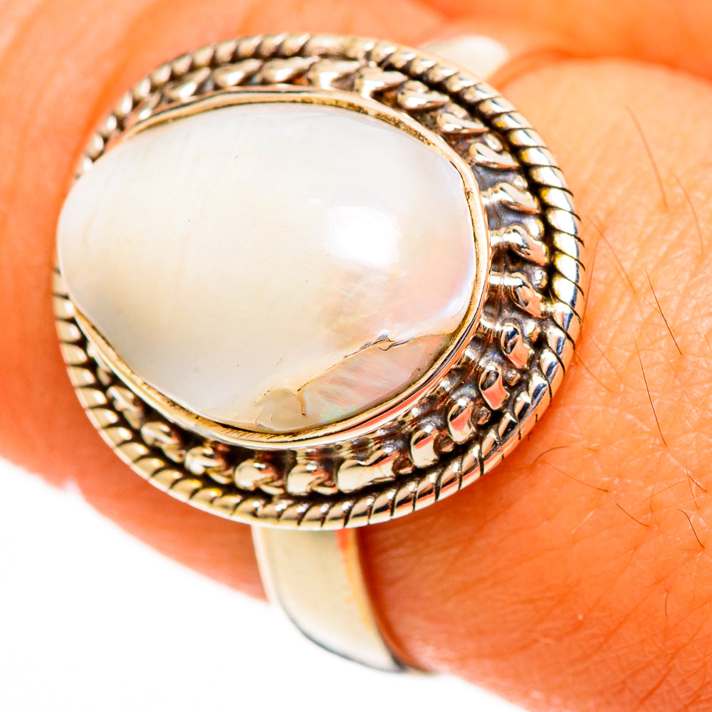 Mother Of Pearl Rings handcrafted by Anasilvercos - RING113460