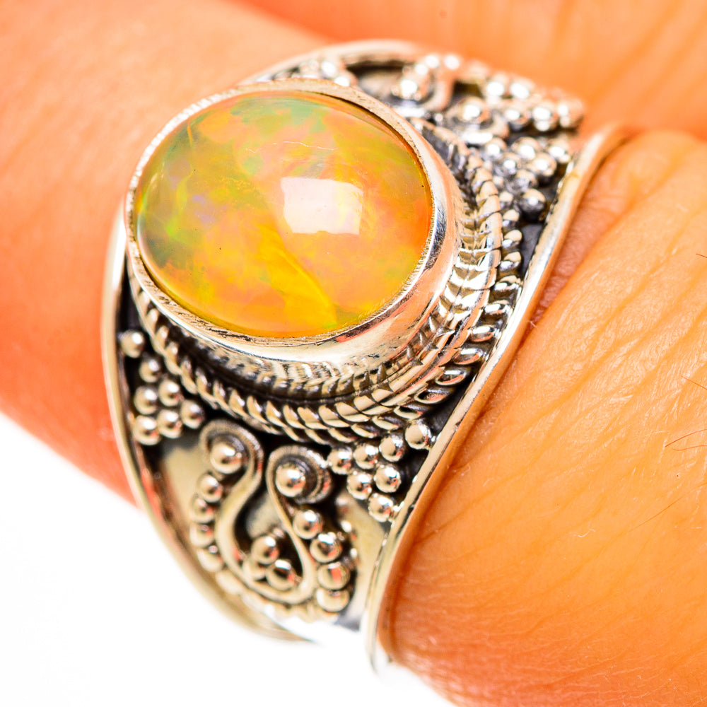Ethiopian Opal Rings handcrafted by Anasilvercos - RING113464