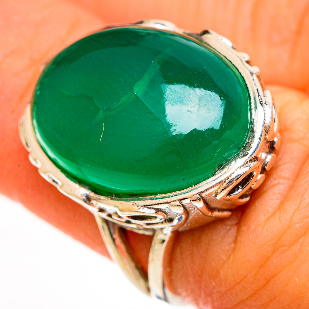 Green Onyx Rings handcrafted by Anasilvercos - RING113469