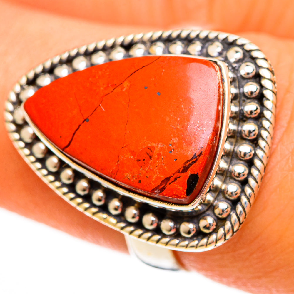 Red Jasper Rings handcrafted by Anasilvercos - RING113472