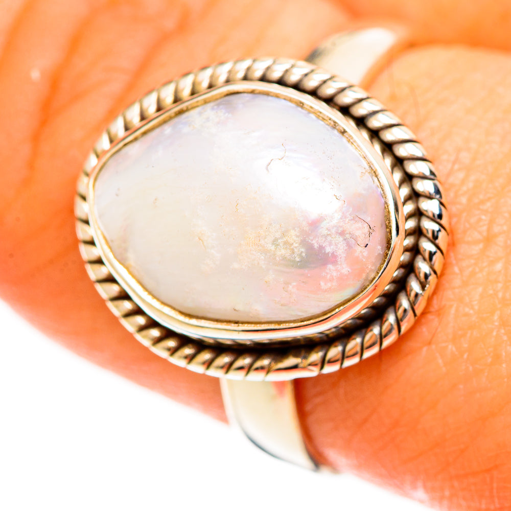 Mother Of Pearl Rings handcrafted by Anasilvercos - RING113474