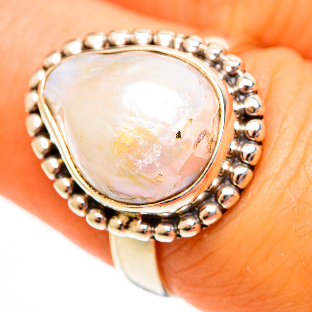 Mother Of Pearl Rings handcrafted by Anasilvercos - RING113477