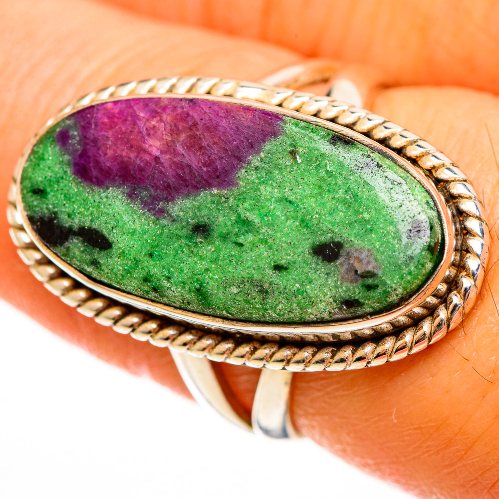Ruby Zoisite Rings handcrafted by Anasilvercos - RING113486