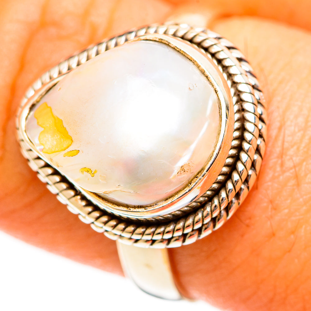 Mother Of Pearl Rings handcrafted by Anasilvercos - RING113491