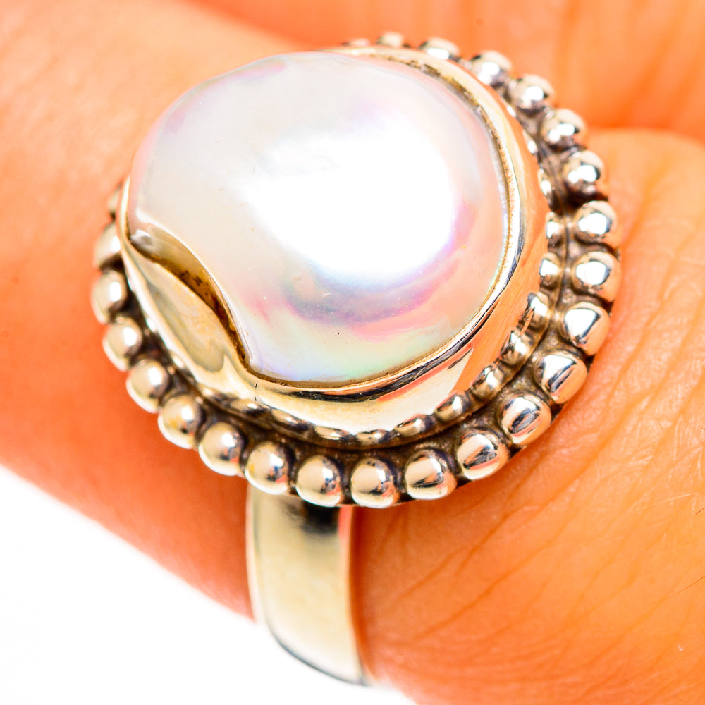 Mother Of Pearl Rings handcrafted by Anasilvercos - RING113494