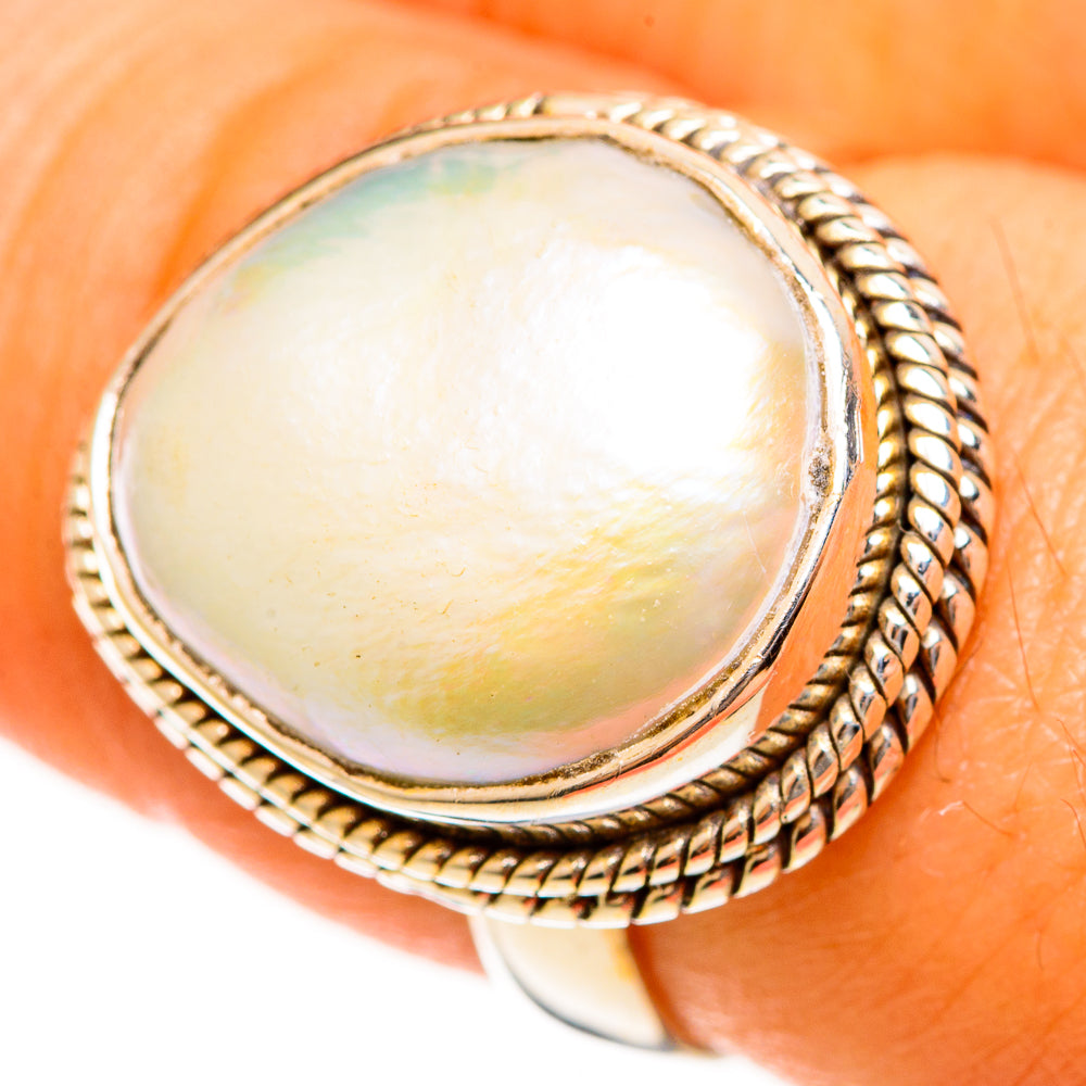 Mother Of Pearl Rings handcrafted by Anasilvercos - RING113508