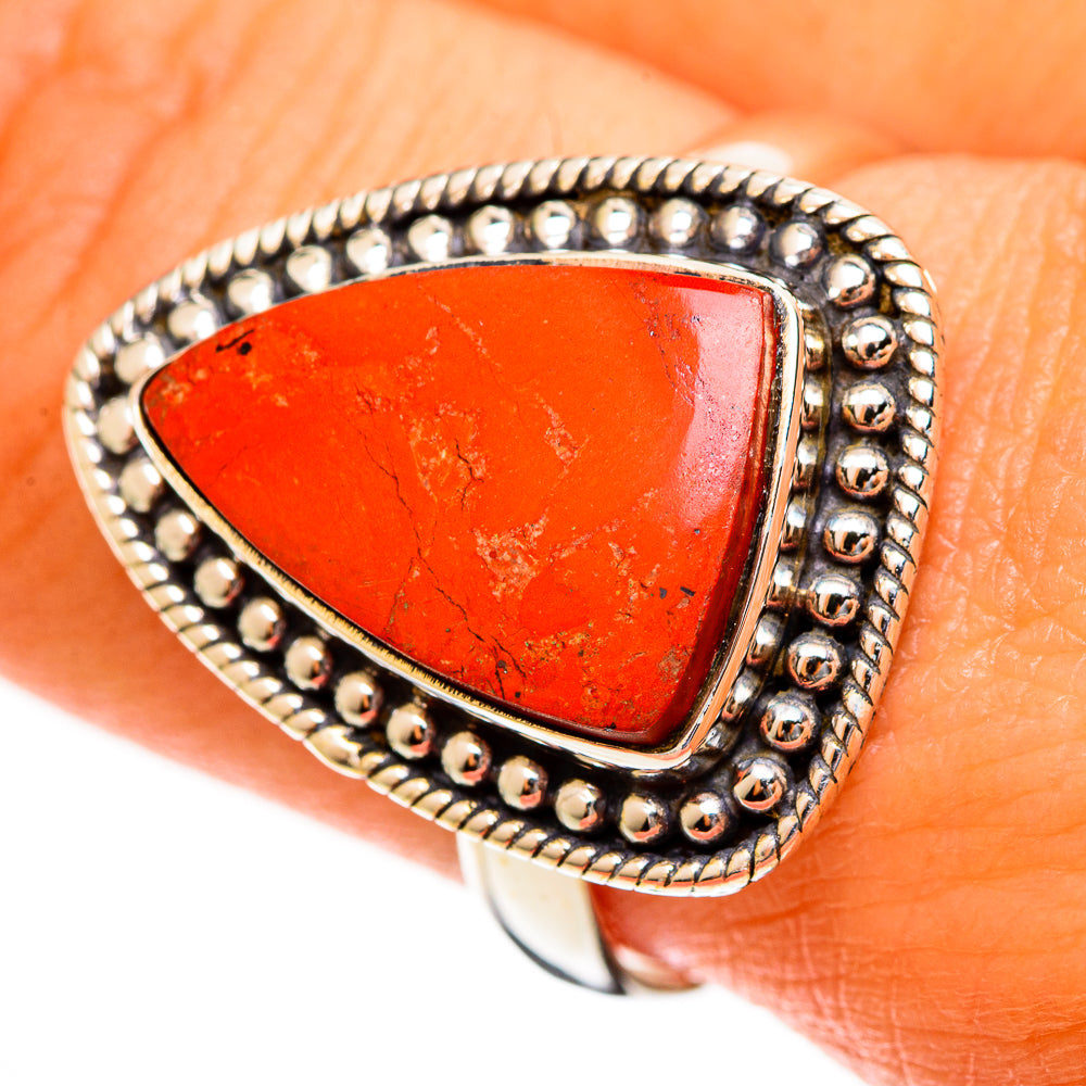 Red Jasper Rings handcrafted by Anasilvercos - RING113519