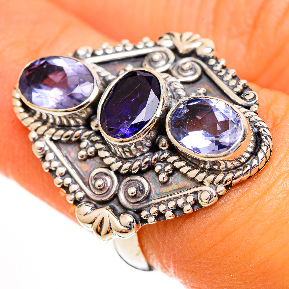Violet Spinel Rings handcrafted by Anasilvercos - RING113520