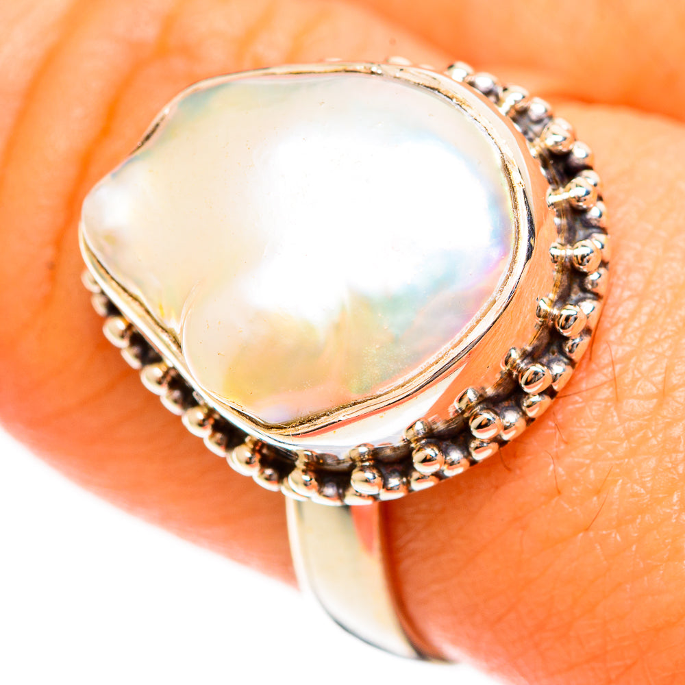 Mother Of Pearl Rings handcrafted by Anasilvercos - RING113523