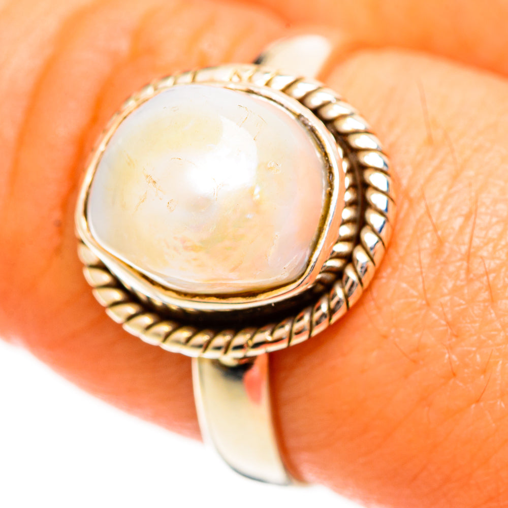 Mother Of Pearl Rings handcrafted by Anasilvercos - RING113524