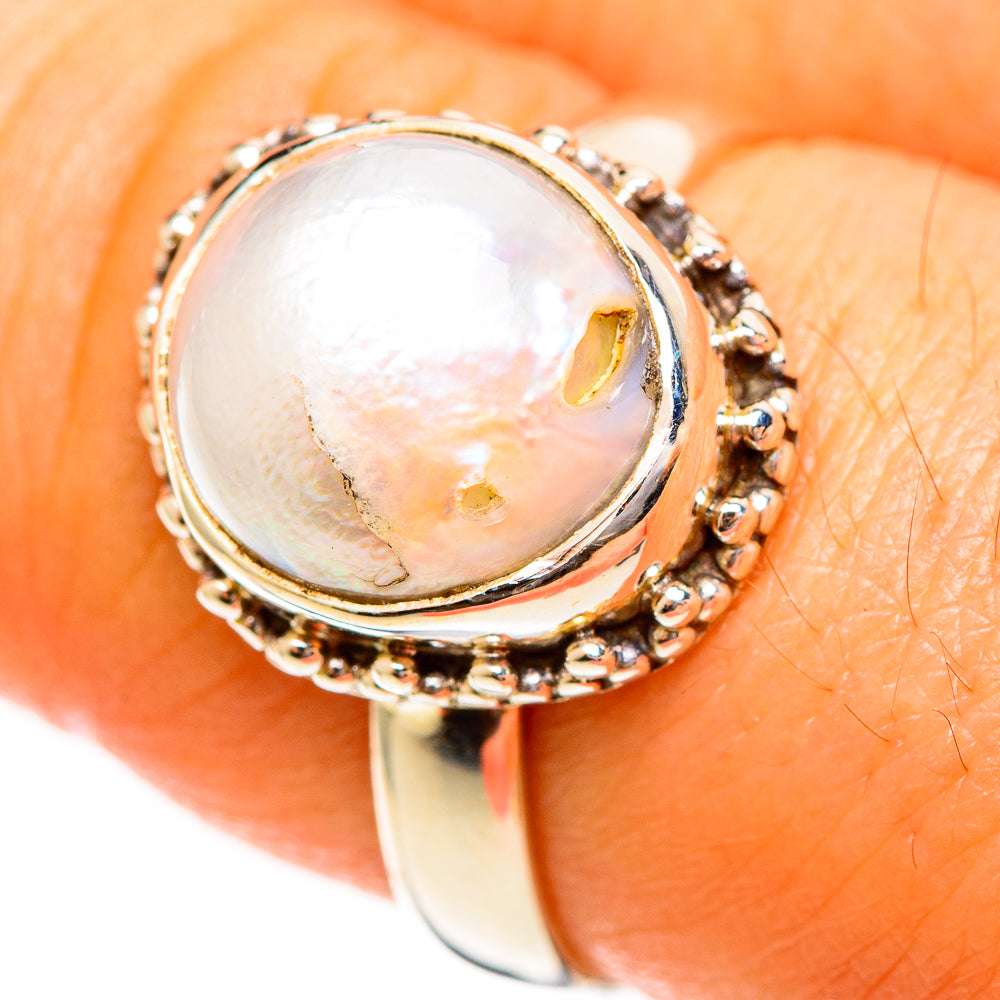 Mother Of Pearl Rings handcrafted by Anasilvercos - RING113536