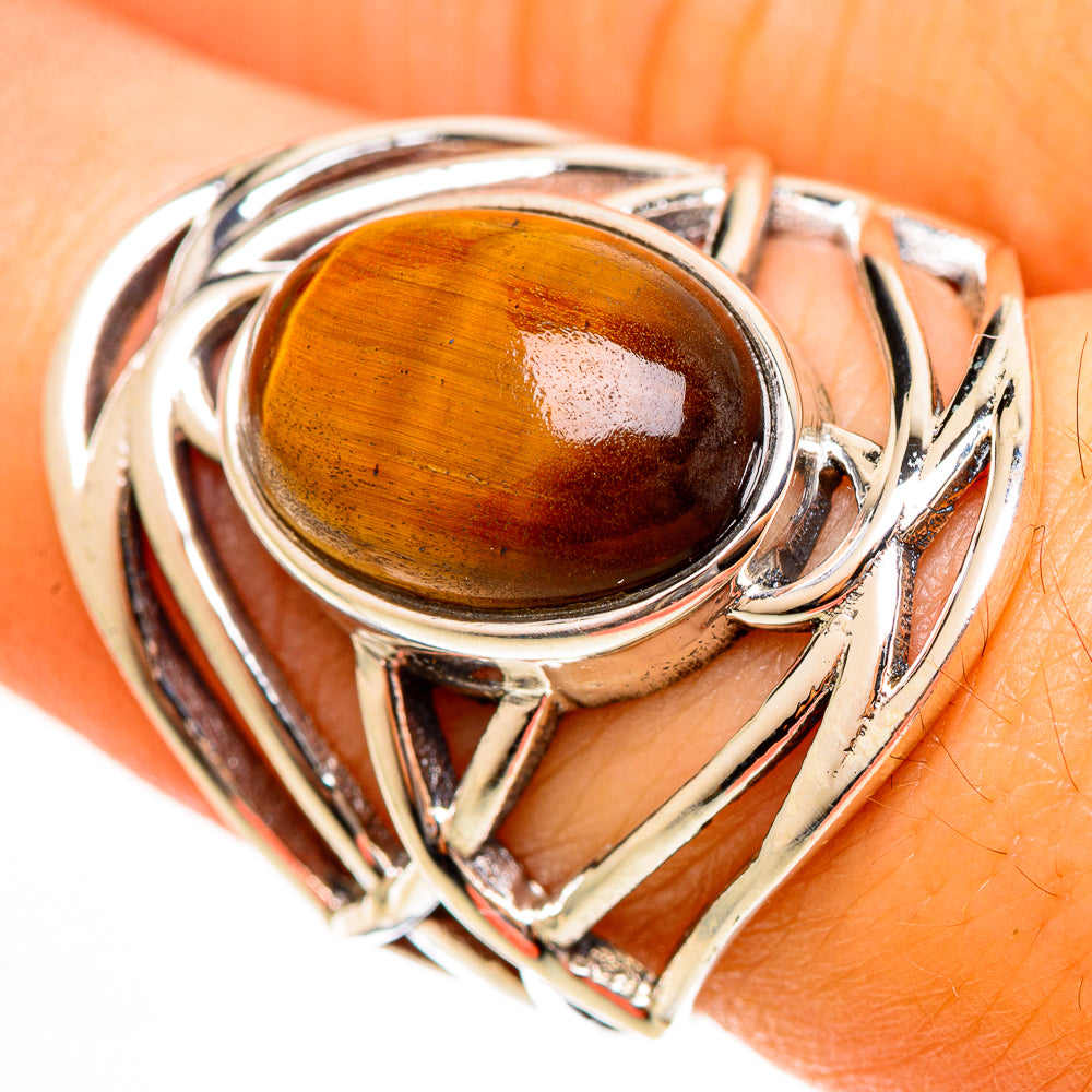 Tiger Eye Rings handcrafted by Anasilvercos - RING113540