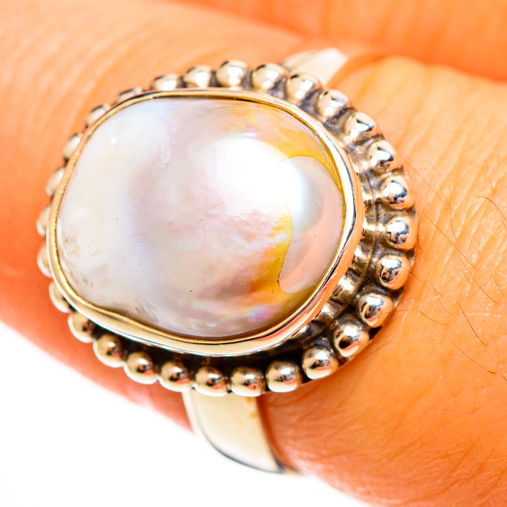 Mother Of Pearl Rings handcrafted by Anasilvercos - RING113544