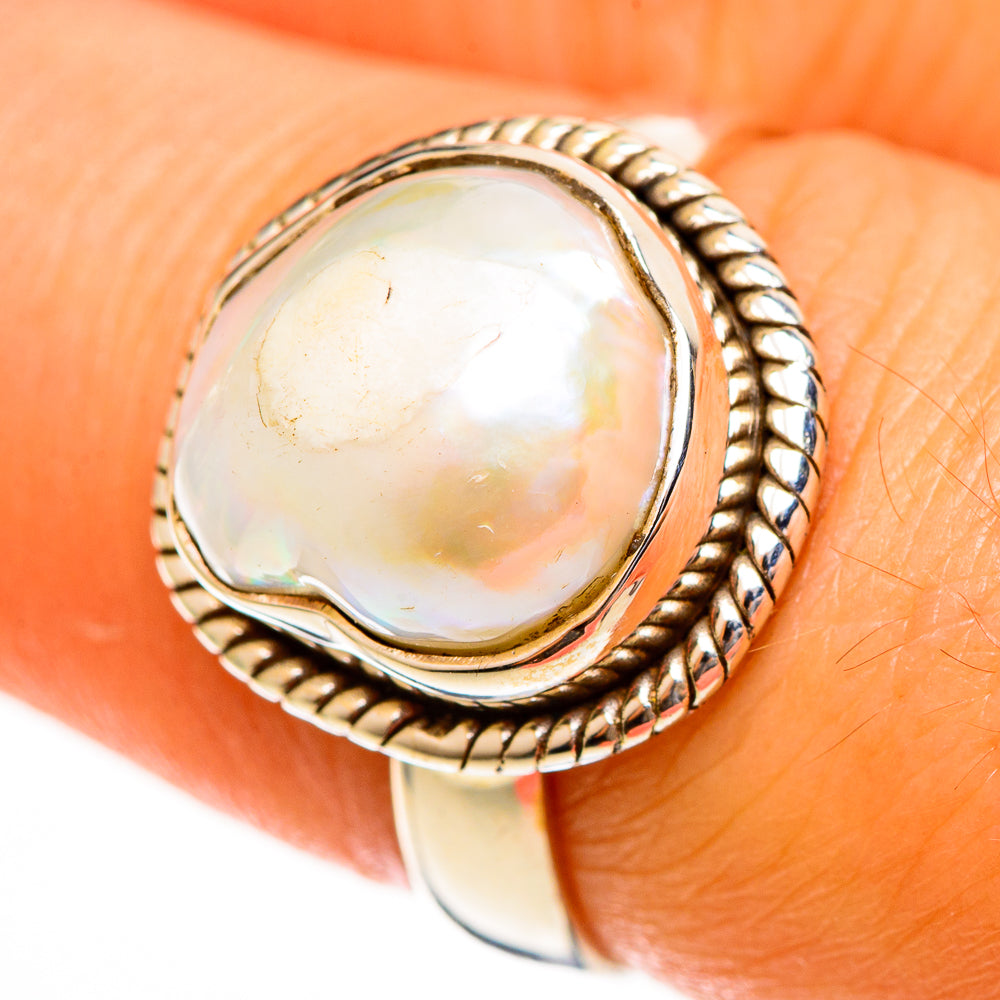 Mother Of Pearl Rings handcrafted by Anasilvercos - RING113545
