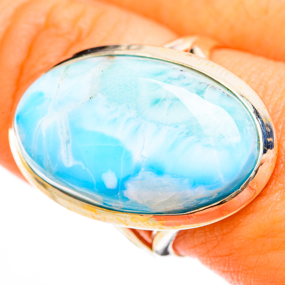 Larimar Rings handcrafted by Anasilvercos - RING113554