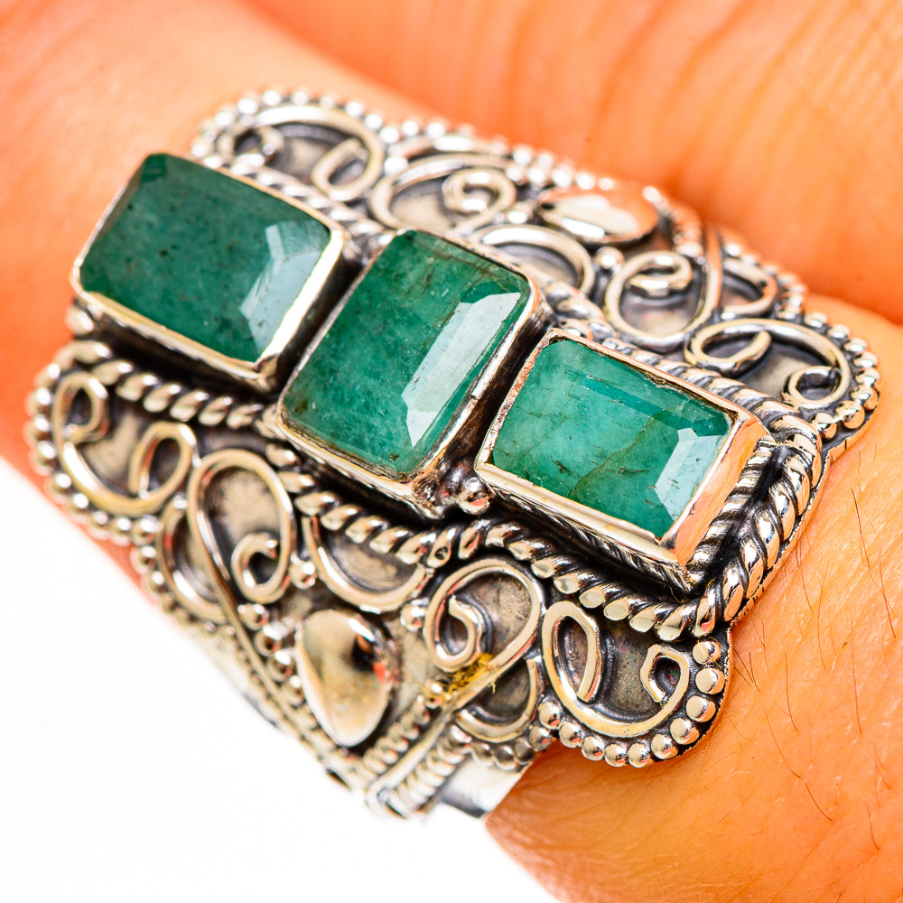 Emerald Rings handcrafted by Anasilvercos - RING113561