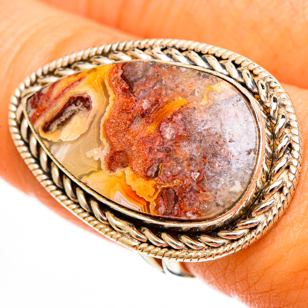 Crazy Lace Agate Rings handcrafted by Anasilvercos - RING113567