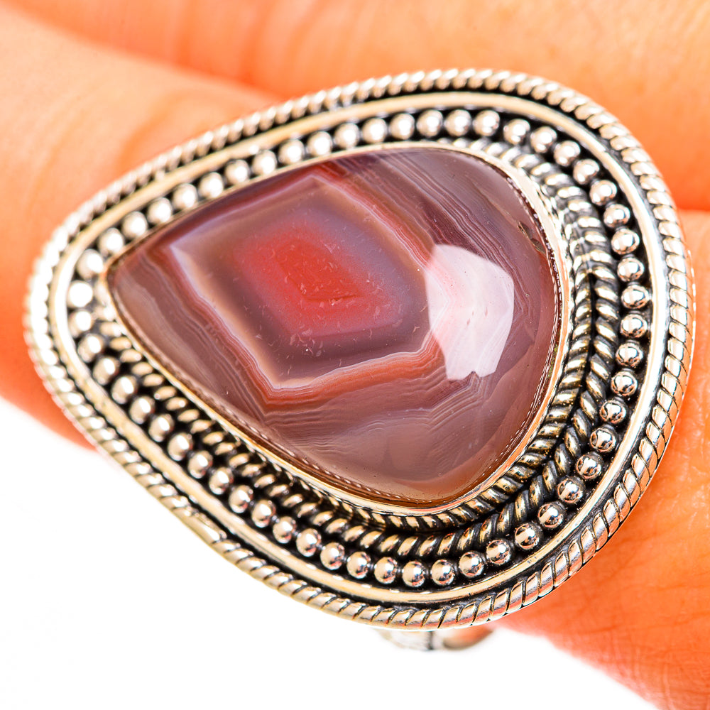 Botswana Agate Rings handcrafted by Anasilvercos - RING113570