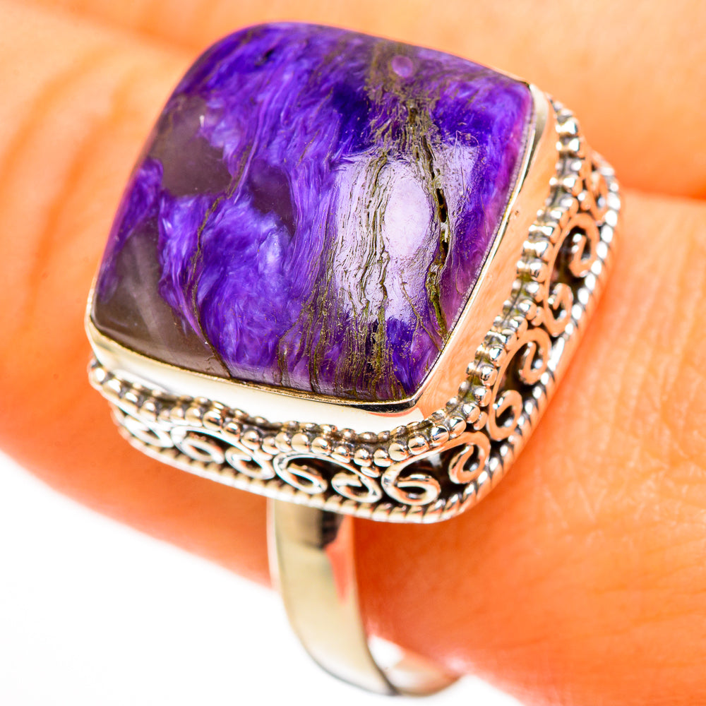 Charoite Rings handcrafted by Anasilvercos - RING113574