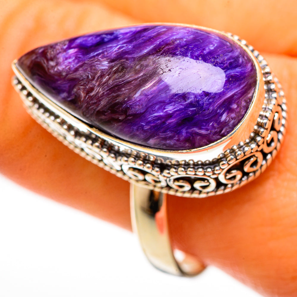 Charoite Rings handcrafted by Anasilvercos - RING113578