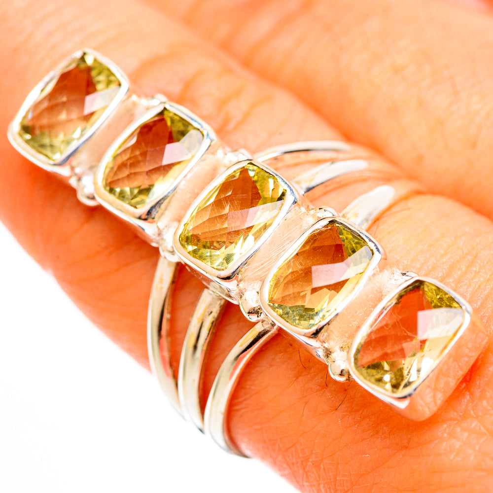 Green Amethyst Rings handcrafted by Anasilvercos - RING113587