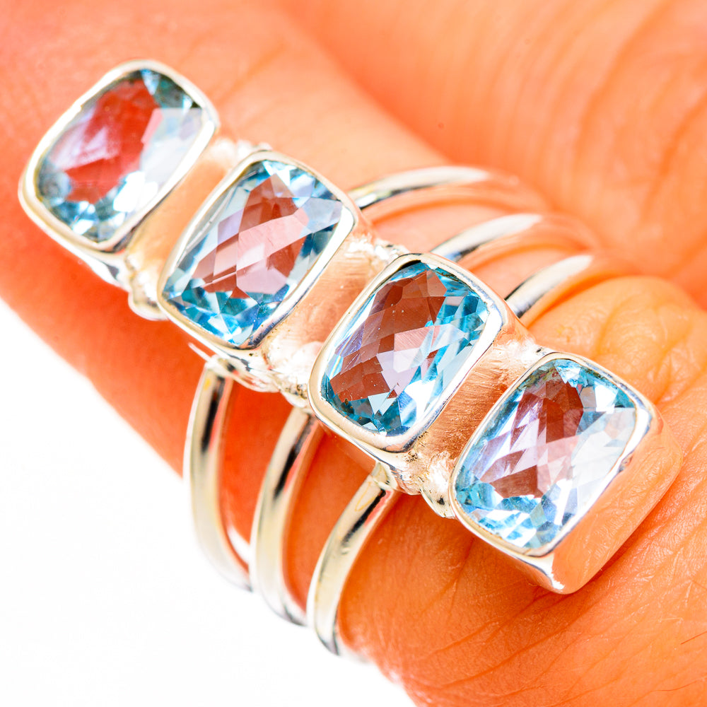 Blue Topaz Rings handcrafted by Anasilvercos - RING113589