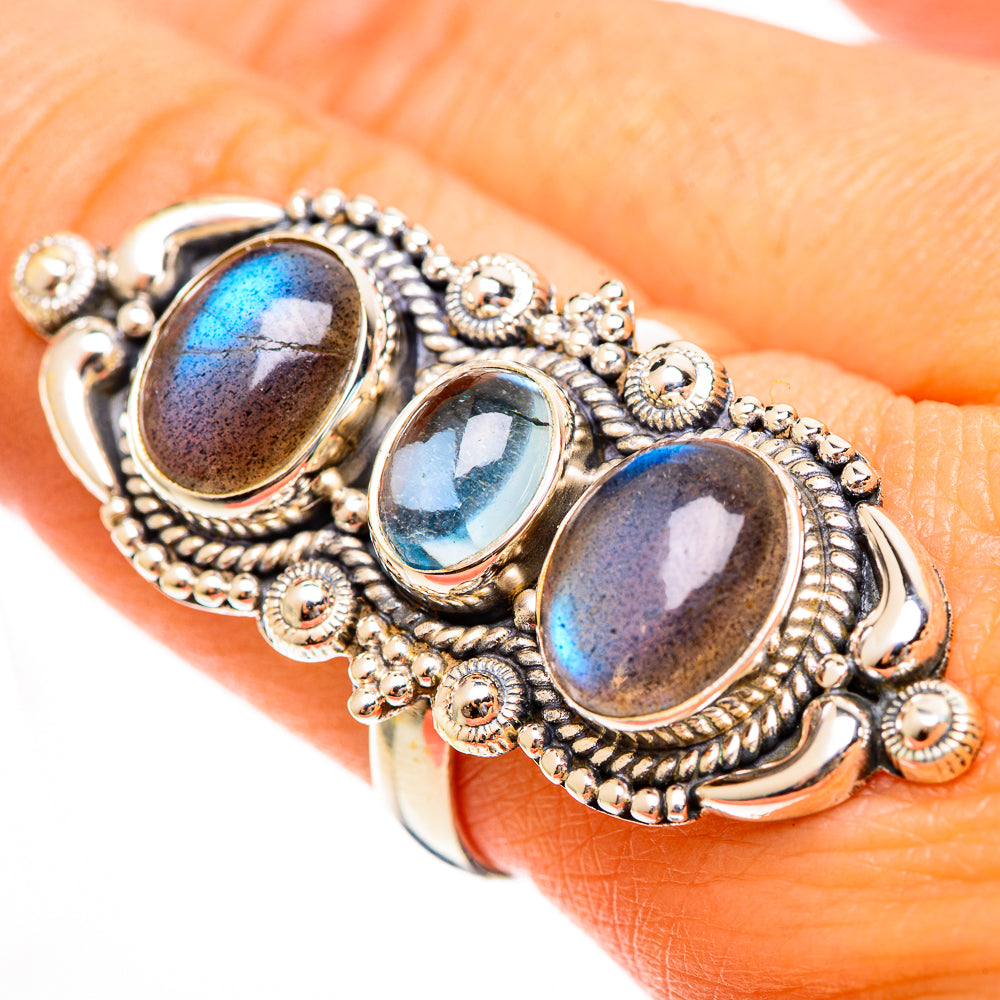 Labradorite Rings handcrafted by Anasilvercos - RING113592