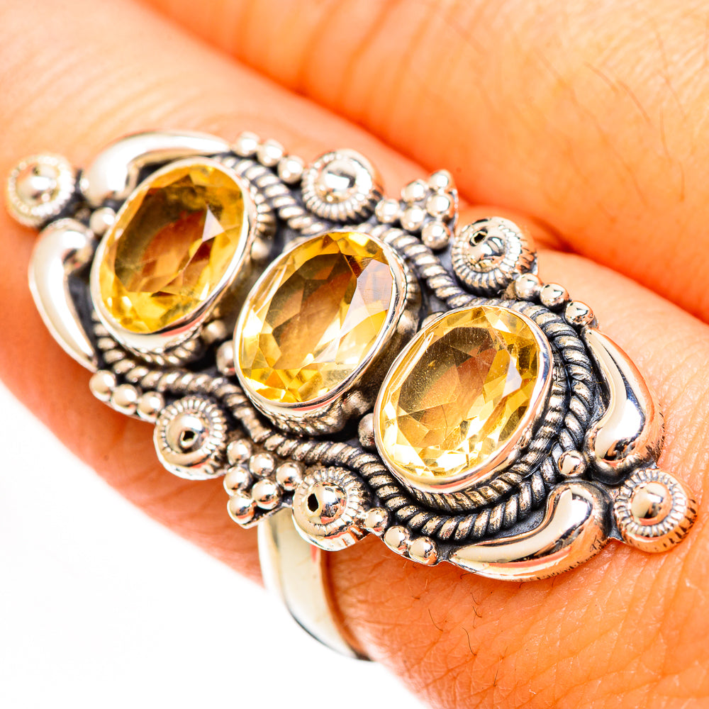 Citrine Rings handcrafted by Anasilvercos - RING113604
