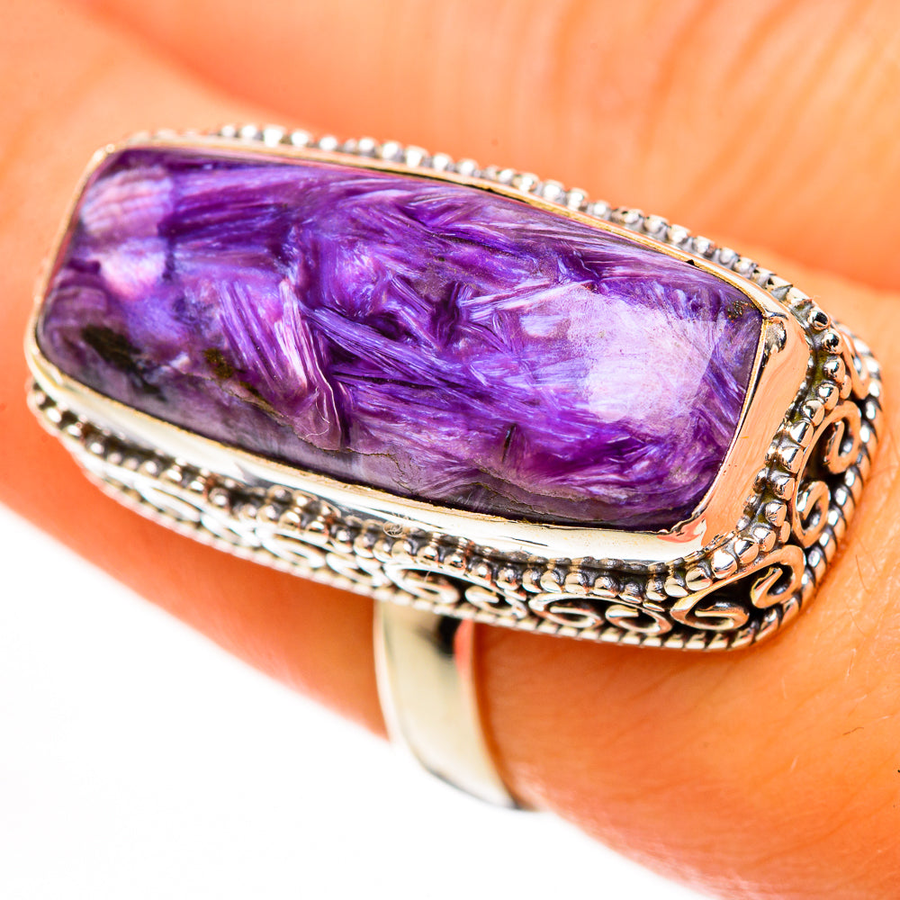 Charoite Rings handcrafted by Anasilvercos - RING113610
