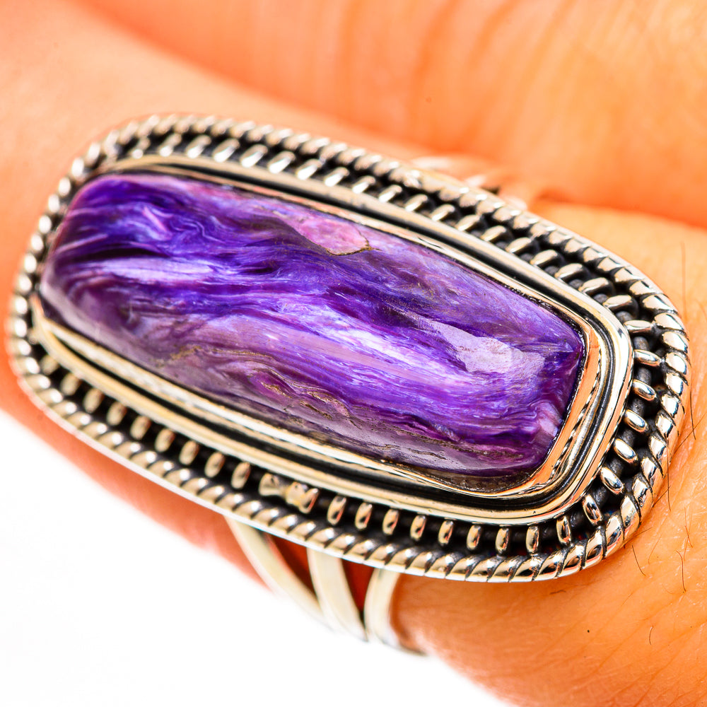Charoite Rings handcrafted by Anasilvercos - RING113611