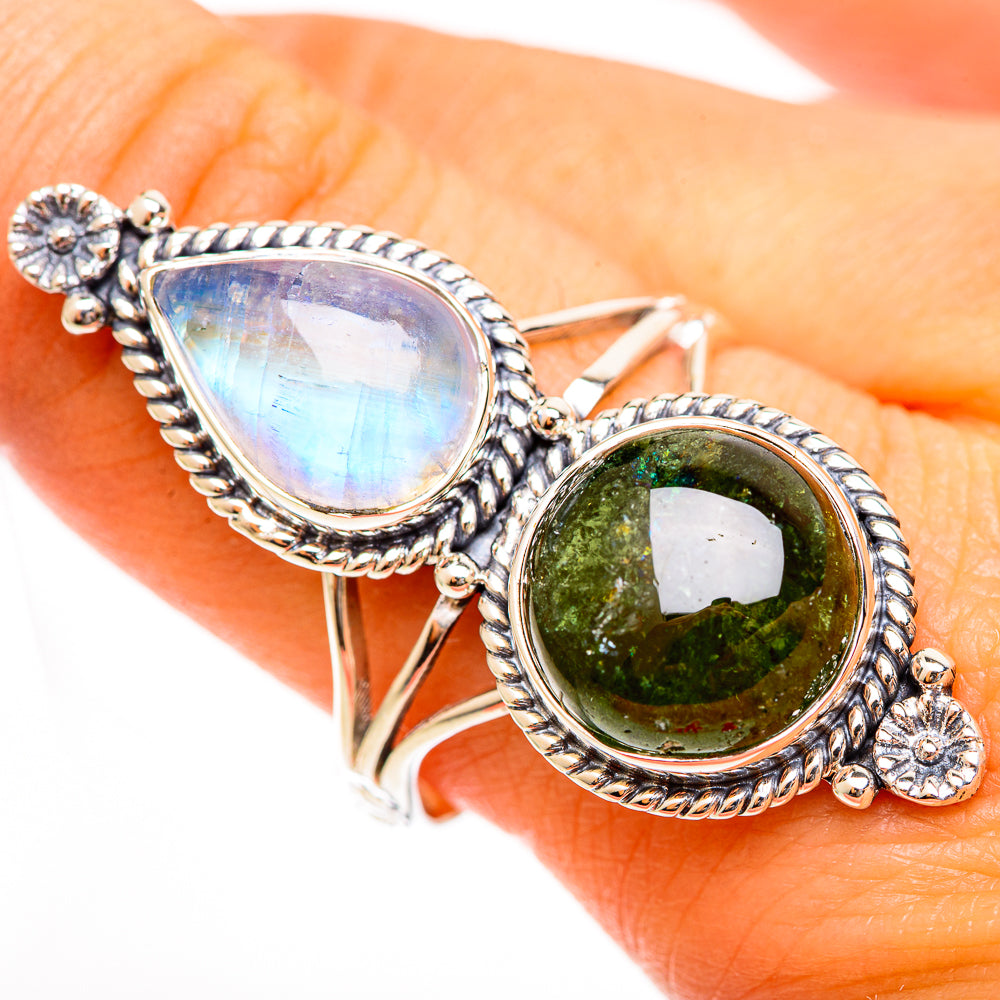 Green Tourmaline Rings handcrafted by Anasilvercos - RING113624