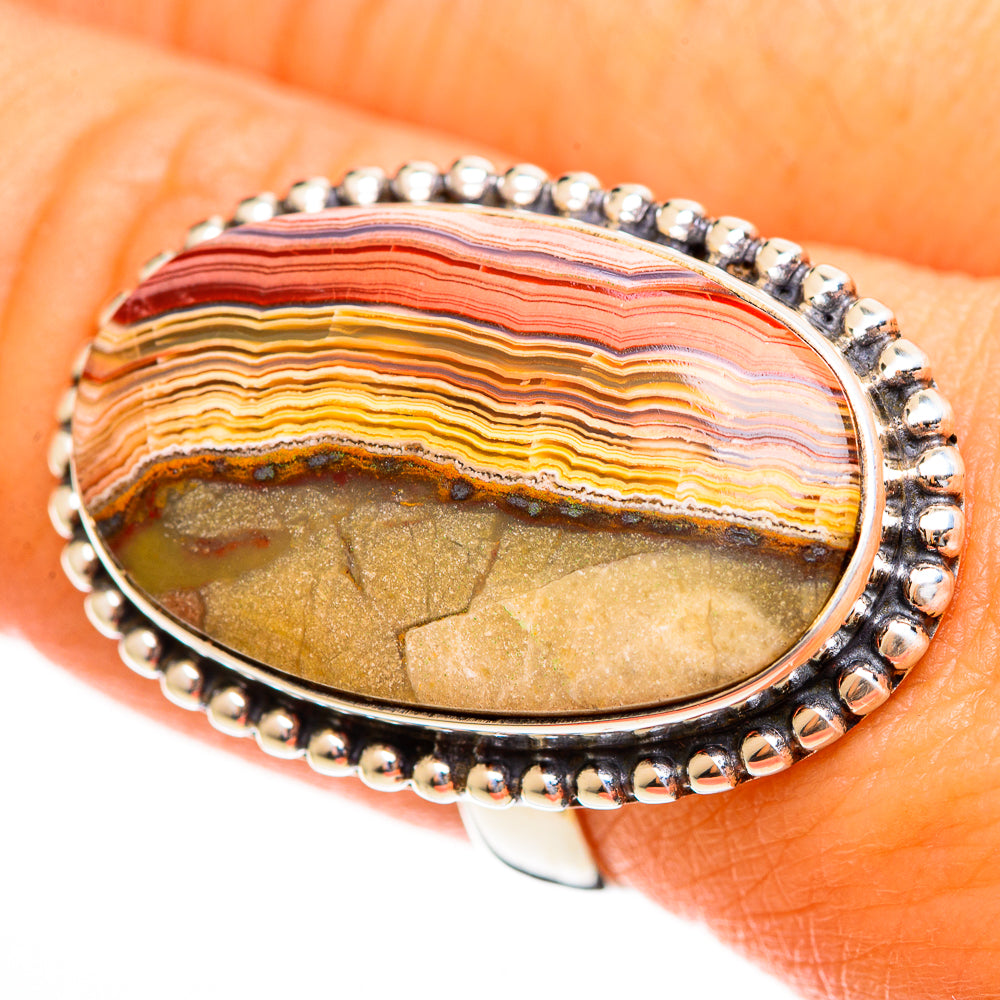 Crazy Lace Agate Rings handcrafted by Anasilvercos - RING113628