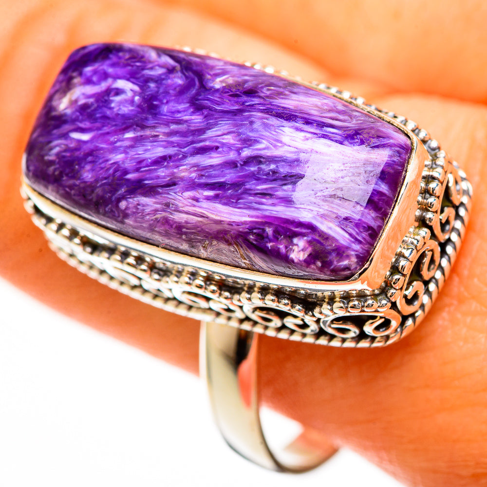 Charoite Rings handcrafted by Anasilvercos - RING113639