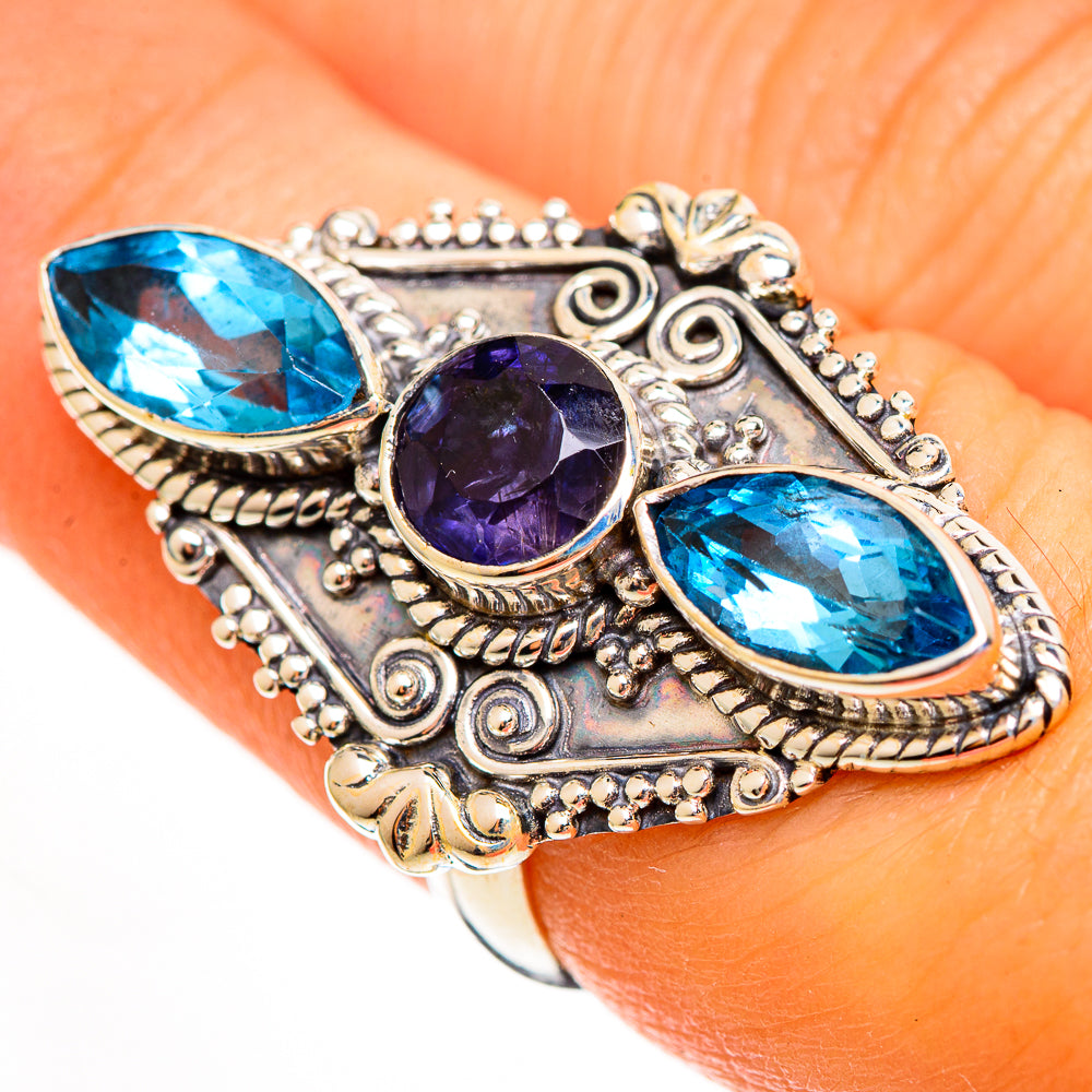 Violet Spinel Rings handcrafted by Anasilvercos - RING113647