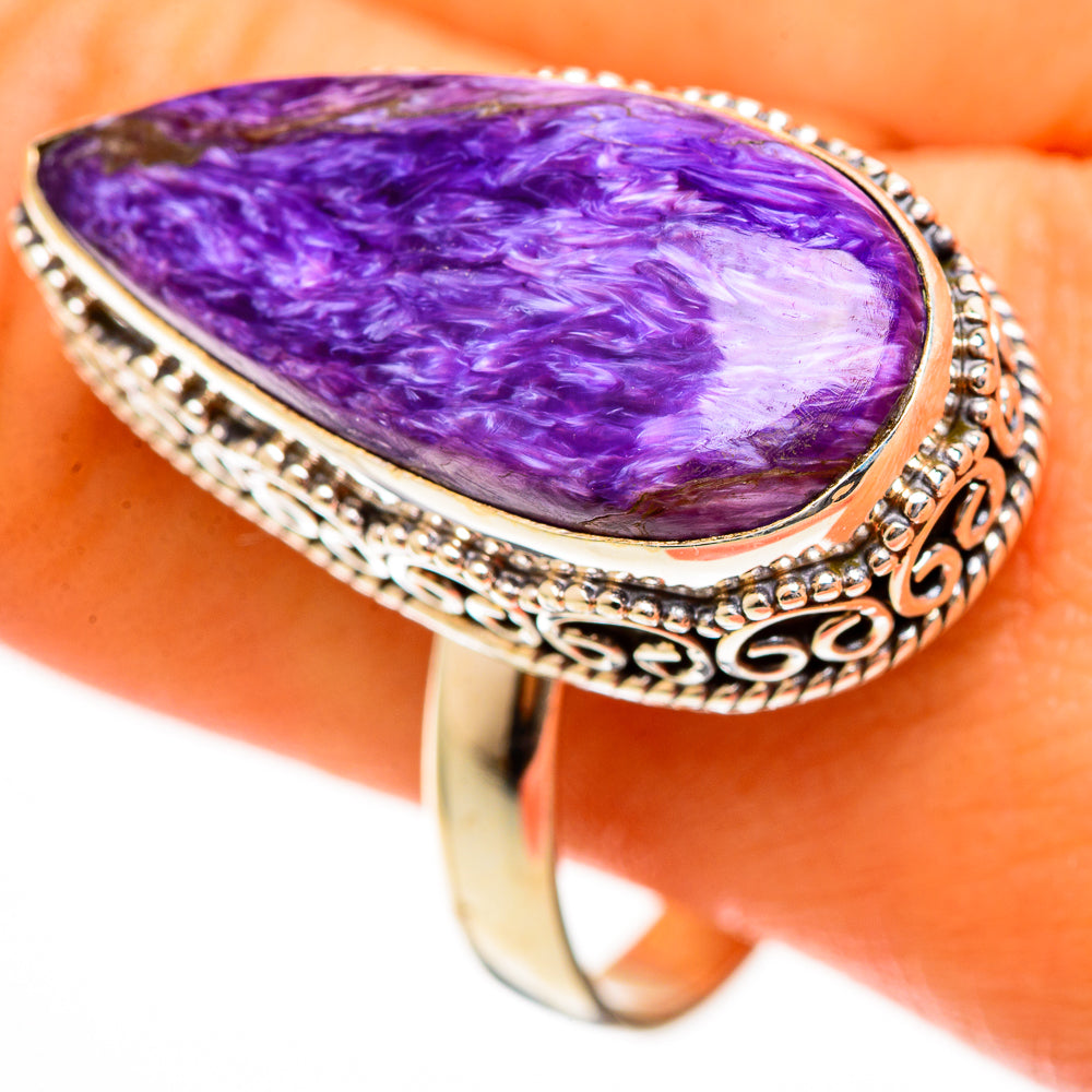 Charoite Rings handcrafted by Anasilvercos - RING113661