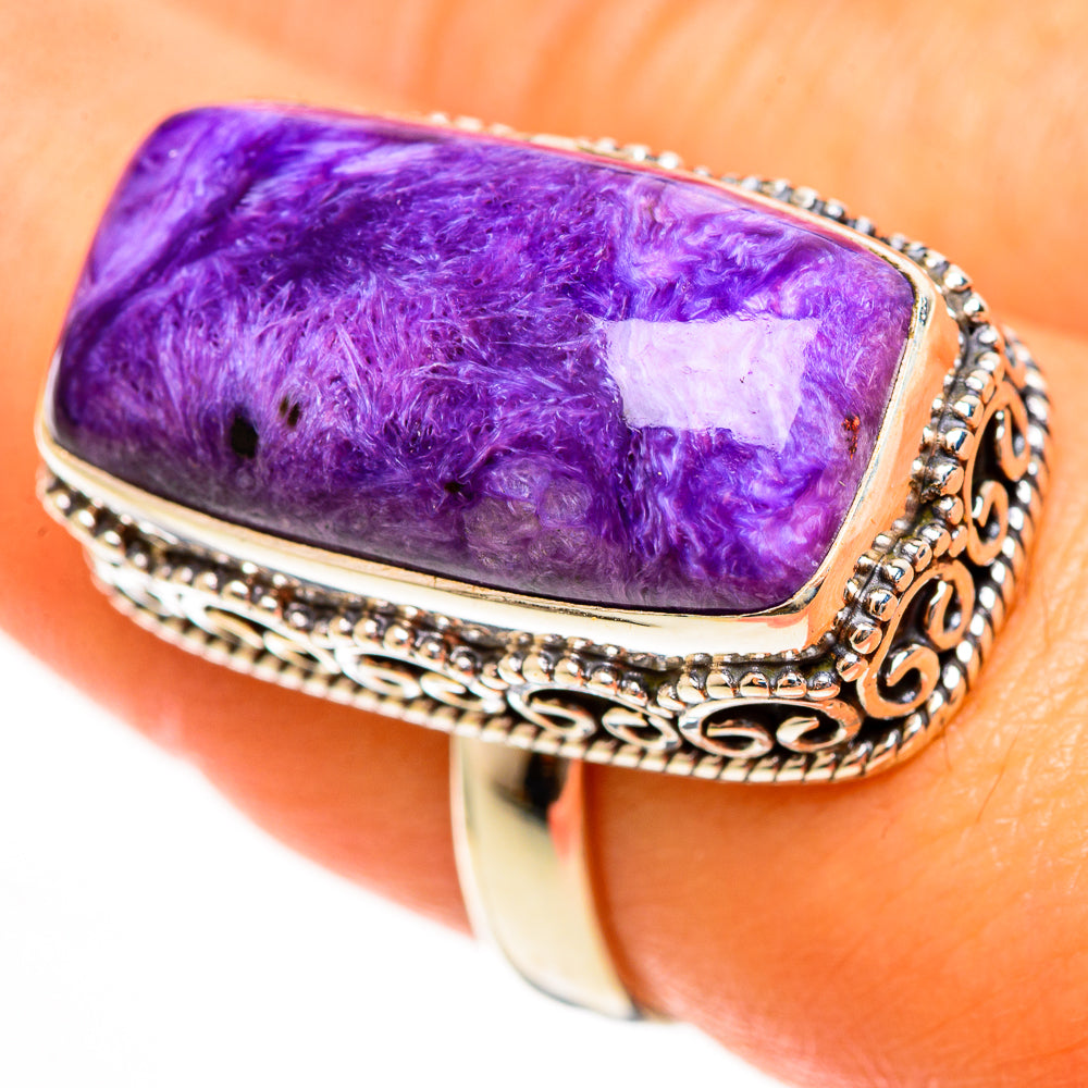 Charoite Rings handcrafted by Anasilvercos - RING113662